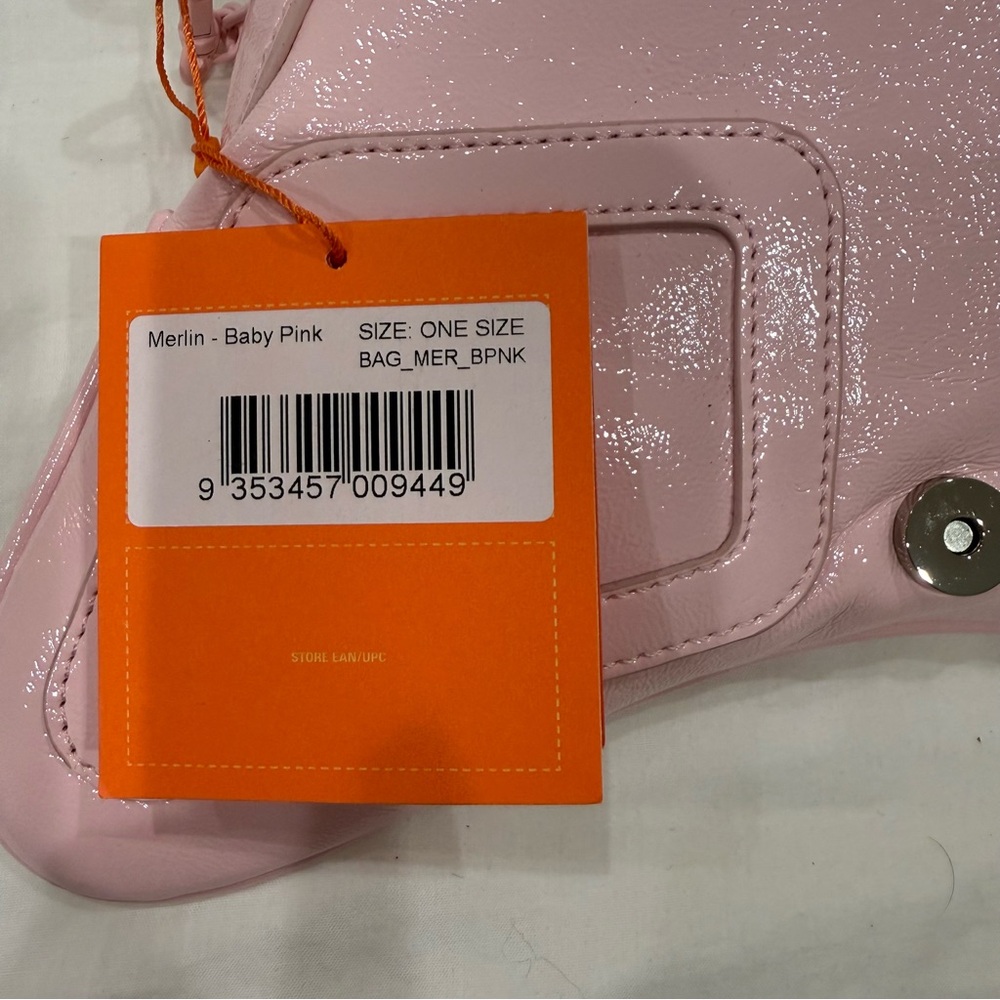 NWT Baby Pastel Pink Punk Studded Poppy Lissiman Y2K Shoulder Bag - Picture 7 of 7